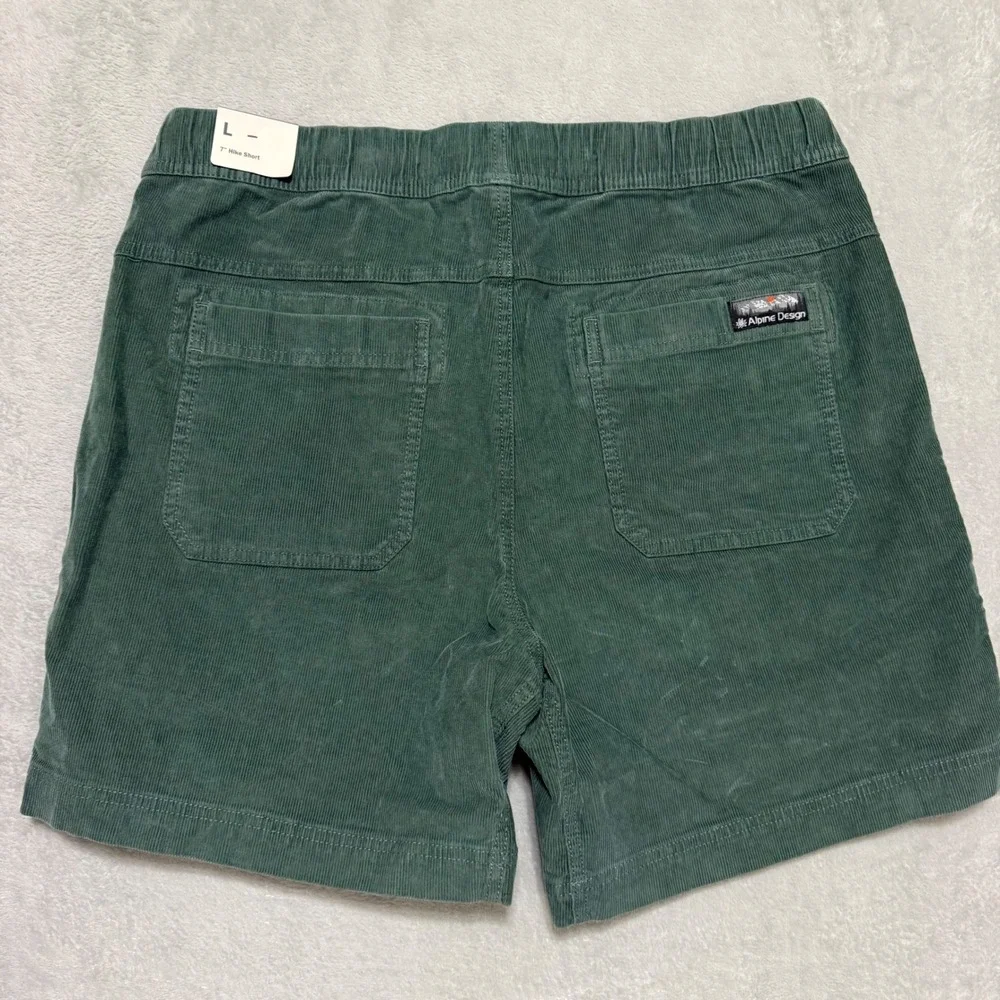 Alpine Design Hike Cord Short Mens Large Faded Evergreen Corduroy Activewear